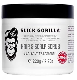 Slick Gorilla Scalp Scrub with Sea Salt | Exfoliating Cleanser for Oily Hair & Build Up | Deep Cleansing Head Scrub & Scalp Treatment | Detox Care for Fresh Roots, and Healthy Looking Hair