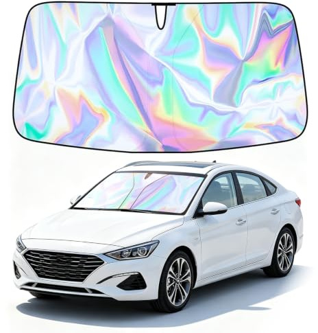 2026 Neu Sonnenschutz Auto Frontscheibe, 145 x 80cm UV-Schutz für Auto Windschutzscheibe, Faltbare Auto Scheiben Verdunklung, Autoscheiben Sonnenschutz Blockiert Uv-Strahlen für Meisten Auto,SUV