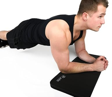 Impulse Yoga Knee Pads Cushion, Thick 1 (25mm) Workout Mat Provides Cushion for Kneeling & Elbows, Non-Slip & Portable Exercise Kneeling Pad for Yoga, Elbow, Wrist Pain, Planks, Pushups & Floor Exercises