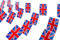 33ft/10m Great Britain Union Jack Bunting Garland Banner with 20 Flags for King’s Coronation Pub BBQ Royal Events Support Party Decorations, Red White Blue