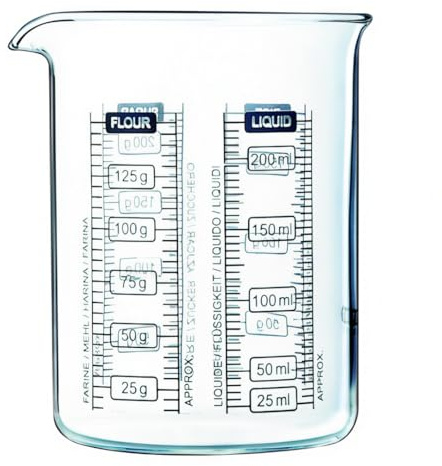 Pyrex Classic Kitchen Lab Measure and Mixing Beaker 500ml Transparent (Pack of 2)