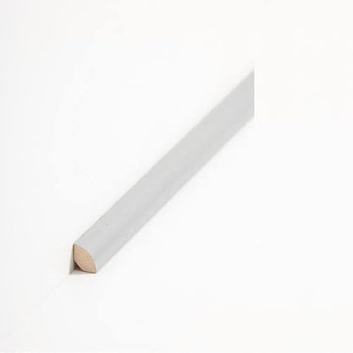 Südbrock | Viertelstableiste 12.21 | Grau | 12 x 12 x 2000 mm | lackiert | Sockelleiste Massivholz | Fußbodenleiste | elegantes Design | 10 Meter