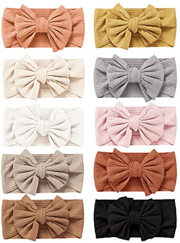 Niceye Baby Girls Headbands with Bows Handmade Hair Accessories Stretchy Hairbands for Newborn Infant Toddler