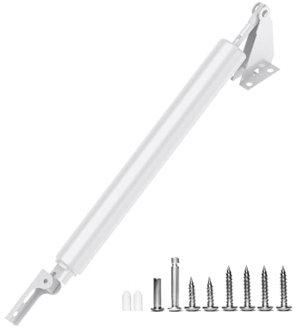 GLKEBY Storm - Chiudiporta resistente, con funzione di apertura e movimento di chiusura scorrevole, per porte tempeste e zanzariere, colore: bianco