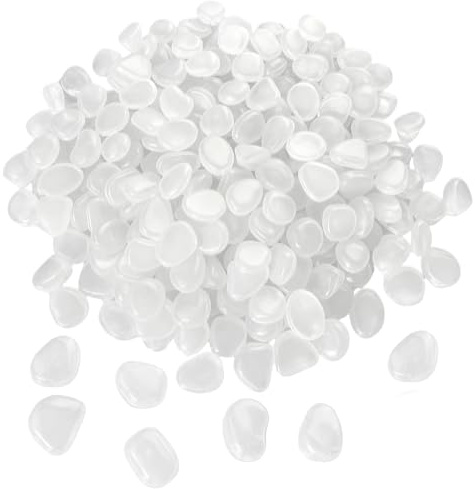 500 Pezzi Pietre Luminose da Giardino, Bianca Pietre Luminosi Ciottoli, Decorative Sassi Luminosi per Giardino, Vaso Pianta, Pesce Acquario
