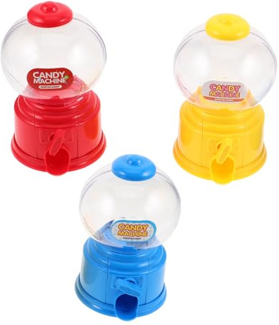 MAGICLULU 3piezas Mini Máquina De Dulces De Plástico Dispensador De Dulces Para Escritorio Máquina Dispensadora De Chicles Para Mostrador Organizador De Fiestas De Cumpleaños Amigas