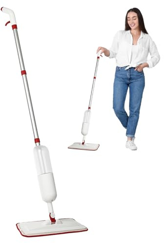 Spray Mopp - Staubmop mit Mikrofaserpolstern, Düsennasse, trockene Reinigung | Nachfüllbarer Bodenmop Sprühgerät, einfacher Wasserspray -Mopp für Laminat -Keramikfliesen -Hartholz Küche Holzboden Haus