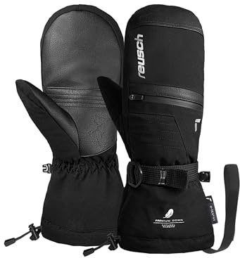 Reusch Lando R-TEX XT Mitaines Unisexes – Isolation Realdown Imperméables, Coupe-Vent, Respirantes, Poche pour Coussin Chauffant, Softshell, dragonne – Sports d'hiver pour Homme et Femme