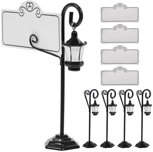 TOYZFRIENDY 5 Soportes para Números de Mesa con Pinza para Notas Metal Negro Portatarjetas de Mesa Versátiles para Bodas Banquetes y Restaurantes Clips para Tarjetas de Lugar Resistentes y