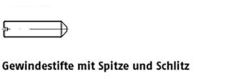 Gewindestifte ISO 7434 1.4305 M 4 x 6 rostfrei A 1 VE=S 50 Stück