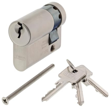 ToniTec Set aus einem Abus Türschloss Schließzylinder A93 + ToniTec Schloss Pflegespray Halbzylinder 10/40 mm
