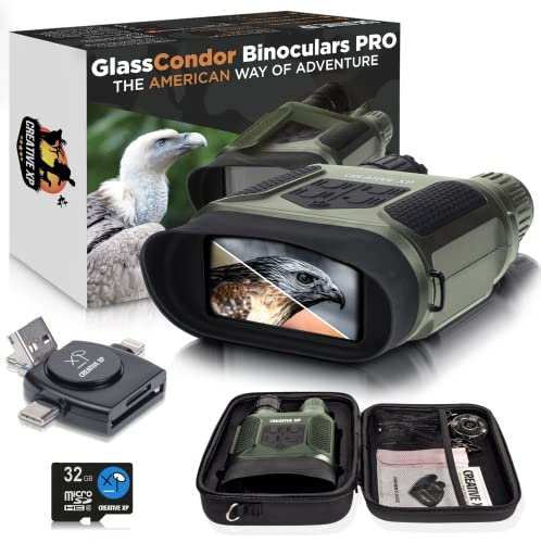 Creative XP Digitales Nachtsicht-Fernglas für komplette Dunkelheit - GlassOwl Infrarot-Nachtsichtbrille für Jagd, Spion und Überwachung