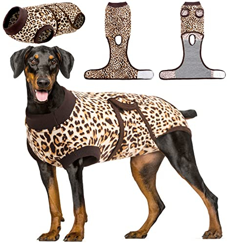 Kuoser Body für Hündinnen – weicher Nachoperationen-Body, groß, Einteiler