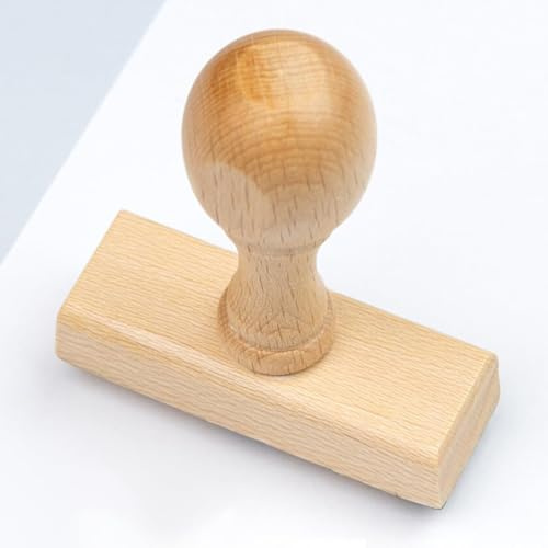 Timbro in legno personalizzato con testo a scelta, timbro per nome, timbro per indirizzo (grande (60 x 40 mm)