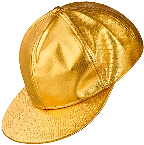 Balinco Keps Män, Kvinnor, Basecap med Snapback, Basecap, Hip Hop Outfit, Karneval, Fasching, Festival, Motto Party (Guld)