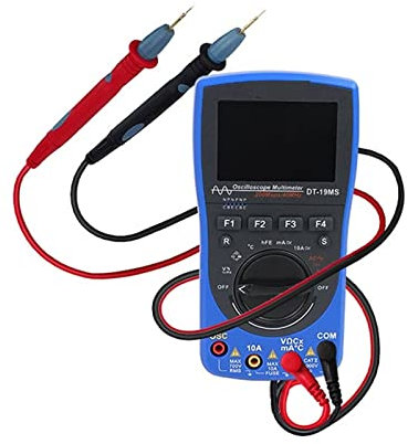 wrtgerht casa Portatile Strumenti per Test Funzionali Multimetro oscilloscopio 2 in 1 Misuratore di Corrente alternata Misuratore di Prova con Display LCD
