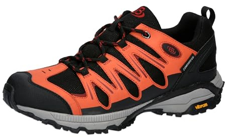 Brütting Men's Expedition Trail Running Shoe, Black, Orange, red, 11.5 UK