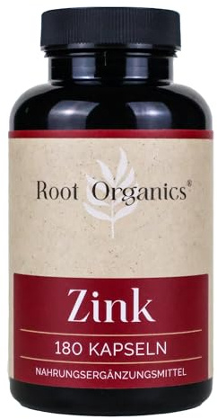 Zink 5mg Kapseln (vegan) - 180 Zinkbisglycinat Kapseln - Root Organics®