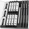 Four Candies 0.5mm Mechanical Pencil Set with Case, 3PCS Metal Artist Lead Pencil with 8 Tubes (480PCS) HB Lead Refills, 3 Erasers, 9 Eraser Refills For Engineer Art Writing Drawing Drafting, Black