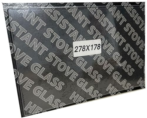 Chimsoc Replacement Stove Glass - Charnwood Country 6, 8, 12, 14, 14B, 15B, 16B (278mm x 178mm Rectangular)