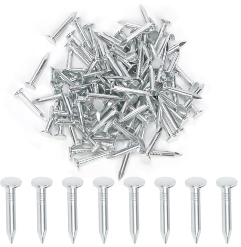 Swpeet Lot de 300 clous en feutre galvanisé de haute qualité de 3,8 cm pour toiture, clous en feutre pour toiture, bardeaux d'asphalte et panneaux isolants