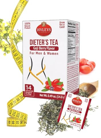 Hyleys Dieter's Tea with Goji Berry Flavor - 14 Tea Bags - Slimming Weight Loss Detox Cleanse Tea (24 Pack - 336 Tea Bags Total)