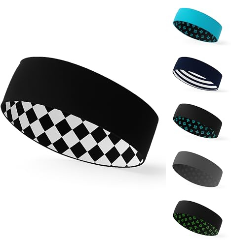 Sport Stirnband Unisex – Doppelseitiges Performance Headband, nachhaltig, elastisch, leicht & atmungsaktiv – Ideal zum Laufen, Fitness, Yoga, Radfahren & Outdoor – Feuchtigkeitsableitend & rutschfest