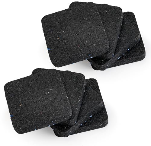 WENLISELL 8 PCS Rubber Anti-Vibration Pads, 10x10x2cm Non-Slip Pads, Square Anti Vibration Pads Anti Noise for Washing Machine, Treadmill, Dryers, Refrigerator