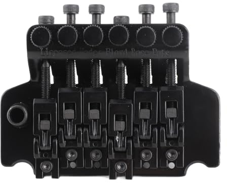Chevalet Trémolo à Double Verrouillage Floyd Rose pour Guitare électrique - Système Vibrato pour des Performances Améliorées - Or, Argent et Noir (BLACK)
