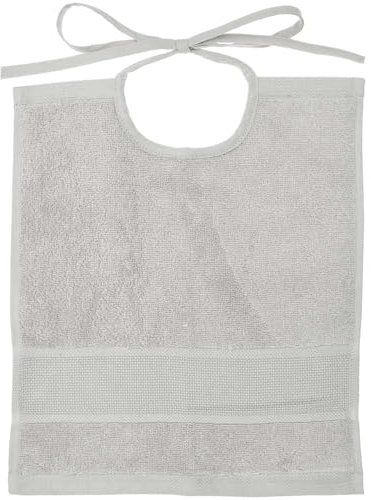 Rico Design Lätzchen 30 x 34cm - hellgrau - mit Aidakante zum Besticken