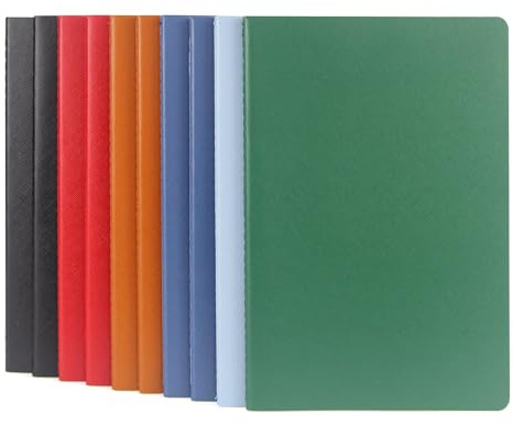 WETLOTE A5 Notizbuch 10er Set, je 50 Seiten, Bunt gemischt – Schreibheft für Schule, Büro, Reisen, 14 x 21 cm