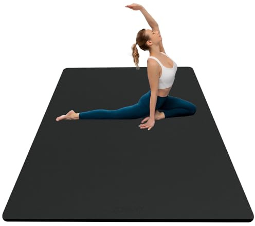ZORVYX Esterilla Yoga Antideslizante 200×100cm TPE 10mm Gruesa Esterilla Fitness Grand y Antideslizante, Colchoneta de Gimnasia, Pilates, Deporte y Ejercicio en Casa y al Aire libre