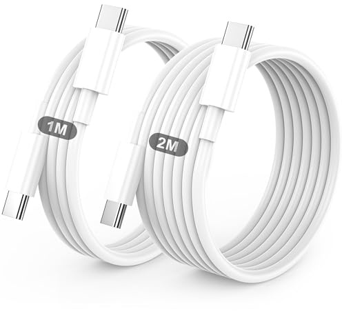 USB C auf USB C Kabel 2 Stück 1M+2M für IPhone Ladekabel für iPhone 17/Air/Pro/Pro Max,für IPhone 16/15/Plus/Pro/Pro max/für iPad Pro/Air/für MacBook Pro/Air handy TYPE C für Apple Schnellladekabel