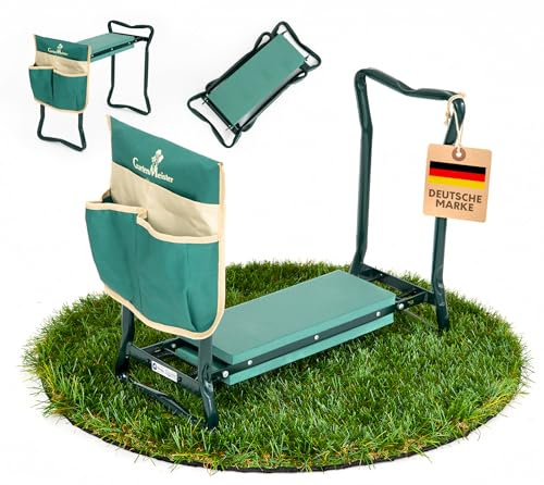 WESTMANN Tabouret de jardin avec banc à genoux Vert Charge maximale 150 kg Pliable