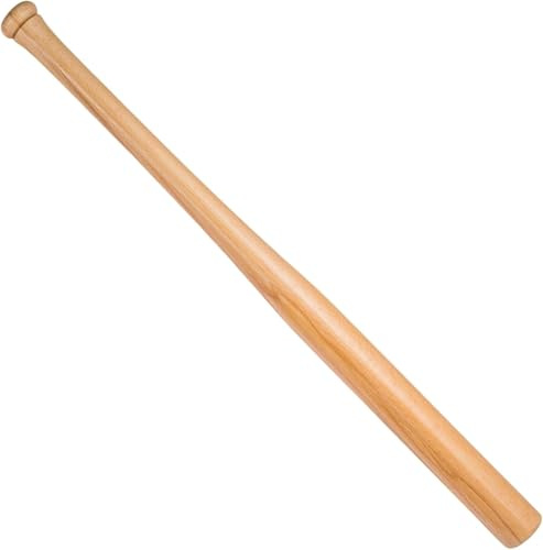 M.J COMFY-LIFE Professional Wooden Baseball Bat - Solid Hardwood Slugger for Training & Practice, Natural Brown Finish for Youth & Adult Players, Heavy Duty Outdoor Sports Bat