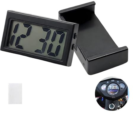 Reloj Digital de Coche, Reloj LCD Autoadhesivo, Duradero y Fácil de Leer, para la Gestión del Tiempo en Automóviles, Oficinas y Hogares, Compañero para Viajes y Uso Diario en Cualquier Momento (1)