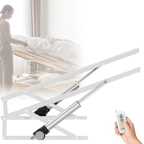Meccanismo di sollevamento elettrico per letto da 2 pezzi,con meccanismo di sollevamento per letto con telecomando, capacità di carico di 600kg,salvaspazio,per divano letto con contenitore White-0.8m