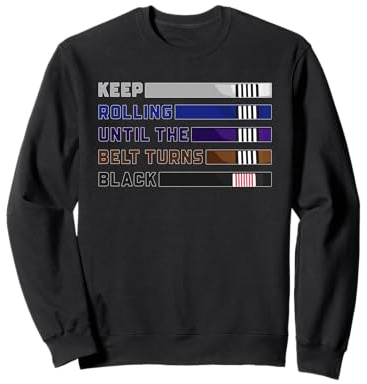 Ceinture Noire Keep Rolling Funny BJJ - Jujitsu brésilien Sweatshirt