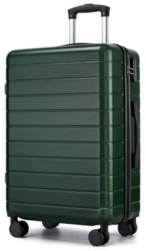 Shavont Valise Soute Moyenne Rigide ABS, Vert | Roues TPE Silencieuses, Serrure Combinaison, Grande Capacité, Poignée 3 Niveaux, Idéal Mixte