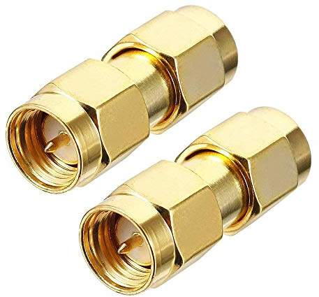 TengKo RF Coaxial Adapter Connector SMA Coax Jack Connector SMA Male to Male (2 PCS)