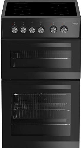 Beko KDVC563AK 50cm Double Oven with Ceramic Hob in Black