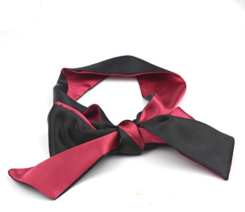 Healifty Satin Augenbinde Sex Augenmaske Band Blinder Schlafmasken Kostüm für Erwachsene Paare Liebhaber (Rose + Schwarz)