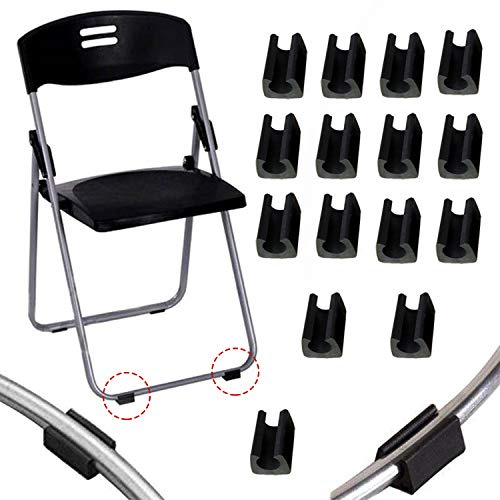 YouU 15 pcs Tapacubos de plástico de 12 mm para el suelo de la silla protectores de pie de muebles forma rectangular, antideslizantes para patas de silla negro (apto para diámetro de 11 a 13 mm)