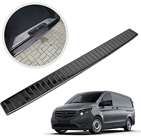 CHROMEMASTER | Protector de Parachoques | Compatible con Mercedes Vito Classe V W447 2014- | Acero Pulido Inoxidable, Grafito Brillante| La Tira Protectora Protegerá Tu Coche contra Arañazos y Daños