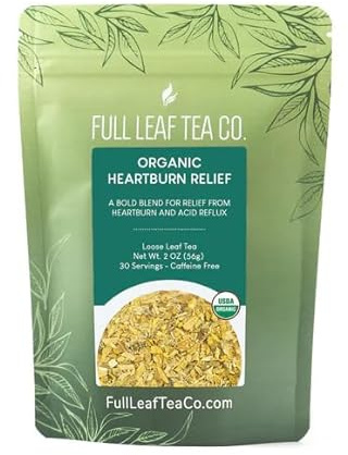 Organic Heartburn Relief Loose Leaf Tea - 2oz Bag (Approx. 30 Servings) | Full Leaf Tea Co.