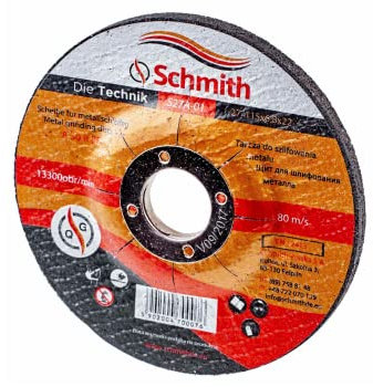 Schmith Schleifscheibe für Metall 230x6,8x22 mm (5 Stk) - Fächerschleifscheibe mit Elektrokorund Schleifmittel - Schruppscheibe verstärkt mit einem Bakelit-Glasfasergewebe