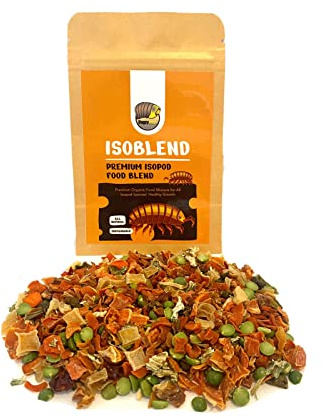 Bugzy Bugs Isoblend Premium Isopod Food Feed Mix All Natural Vegetable Dry Blend for Isopods Feeders Insects