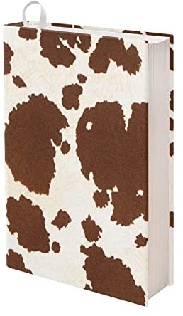 HUIACONG Buchhüllen mit Kuh-Druck, Grau-Weiß, Camouflage, Bucheinband für Taschenbuch, Hardcover, elegante Buchumschläge, geeignet für die meisten 22,9-27,9 cm Bücher