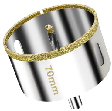 Meccion Diamant Lochsäge 70mm mit Zentrierbohrer Professionellen Diamant Kernlochbohrer für Glas, Fliesen, Porzellan, Keramik, Quarzit, Marmor
