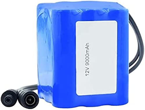 Batería De Iones De Litio De 12v 9000mah 18650, Recargable con Enchufe De CC De 5,5x2,1mm para Lámpara LED De Máquina Barredora